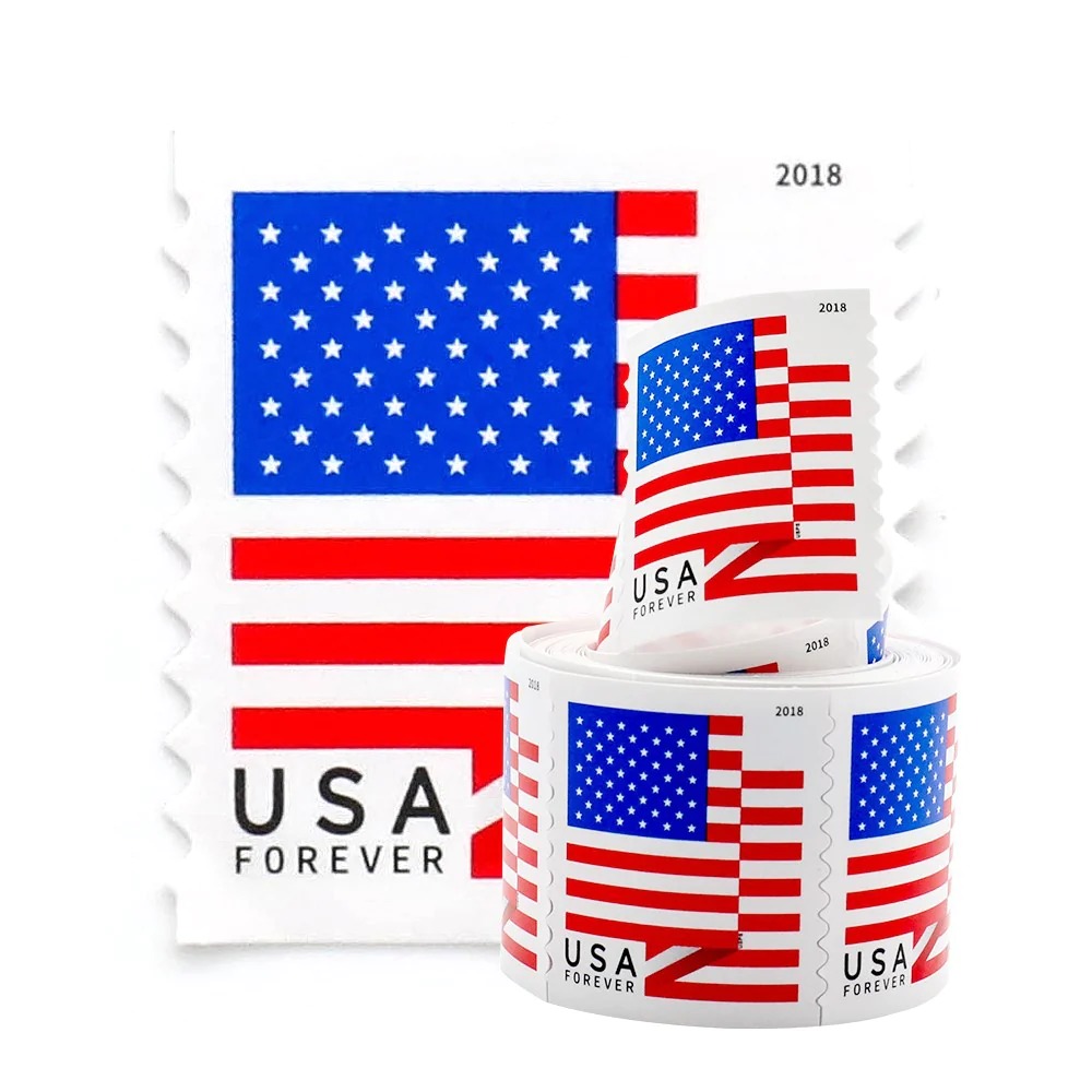 (2018) USPS Forever American Flag Stamps Rolls