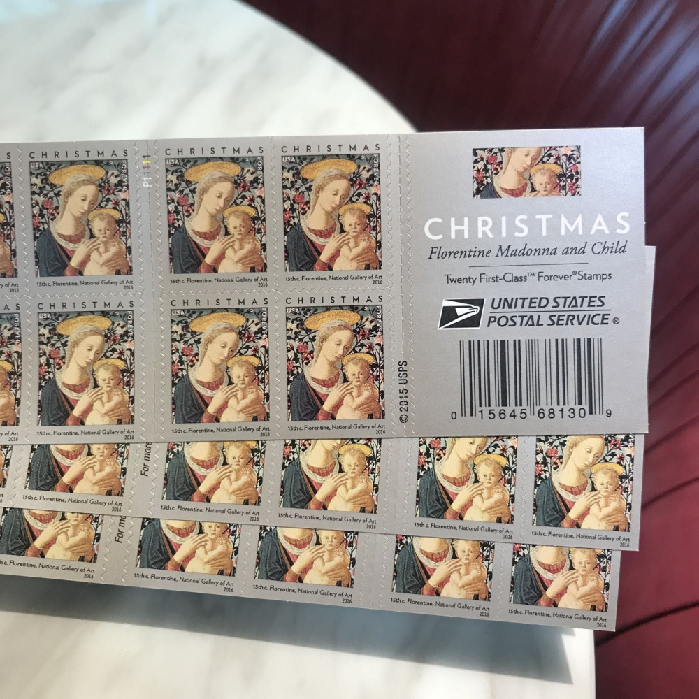 (2016) USPS Florentine Madonna and Child Forever Stamps