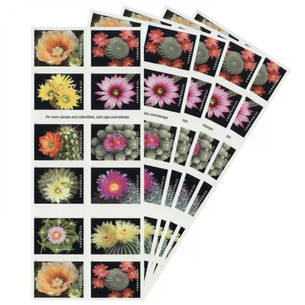 (2019) USPS Cactus Flowers Forever First Class Postage Stamps