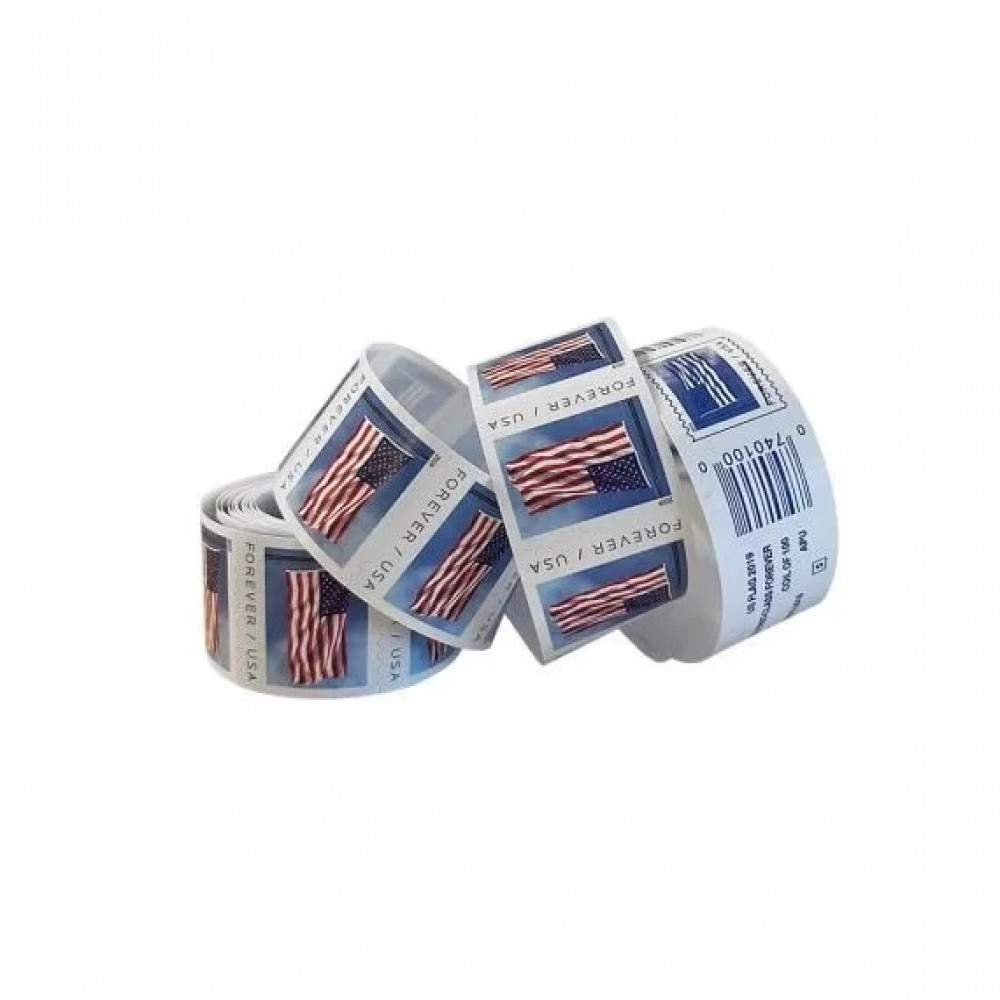 (2019) USPS Forever American Flag Stamps Rolls