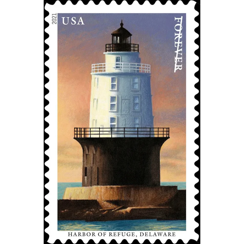 (2021) USPS Mid Atlantic Lighthouses Forever Postage Stamps